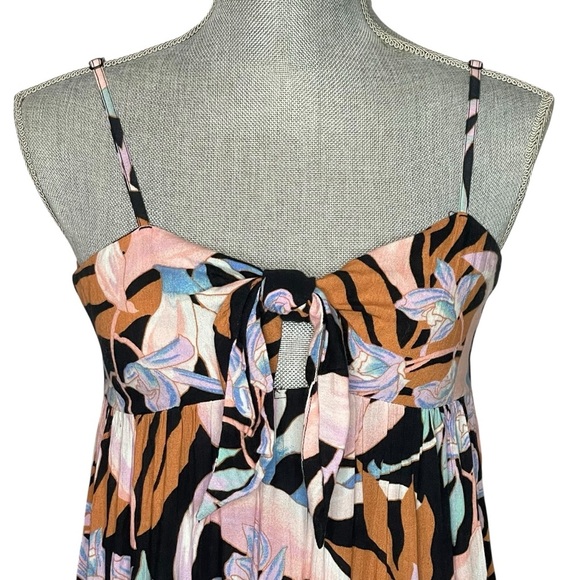 Billabong Twist It Knot Front MIDI Dress Tropical Hawaii XS - Picture 6 of 12